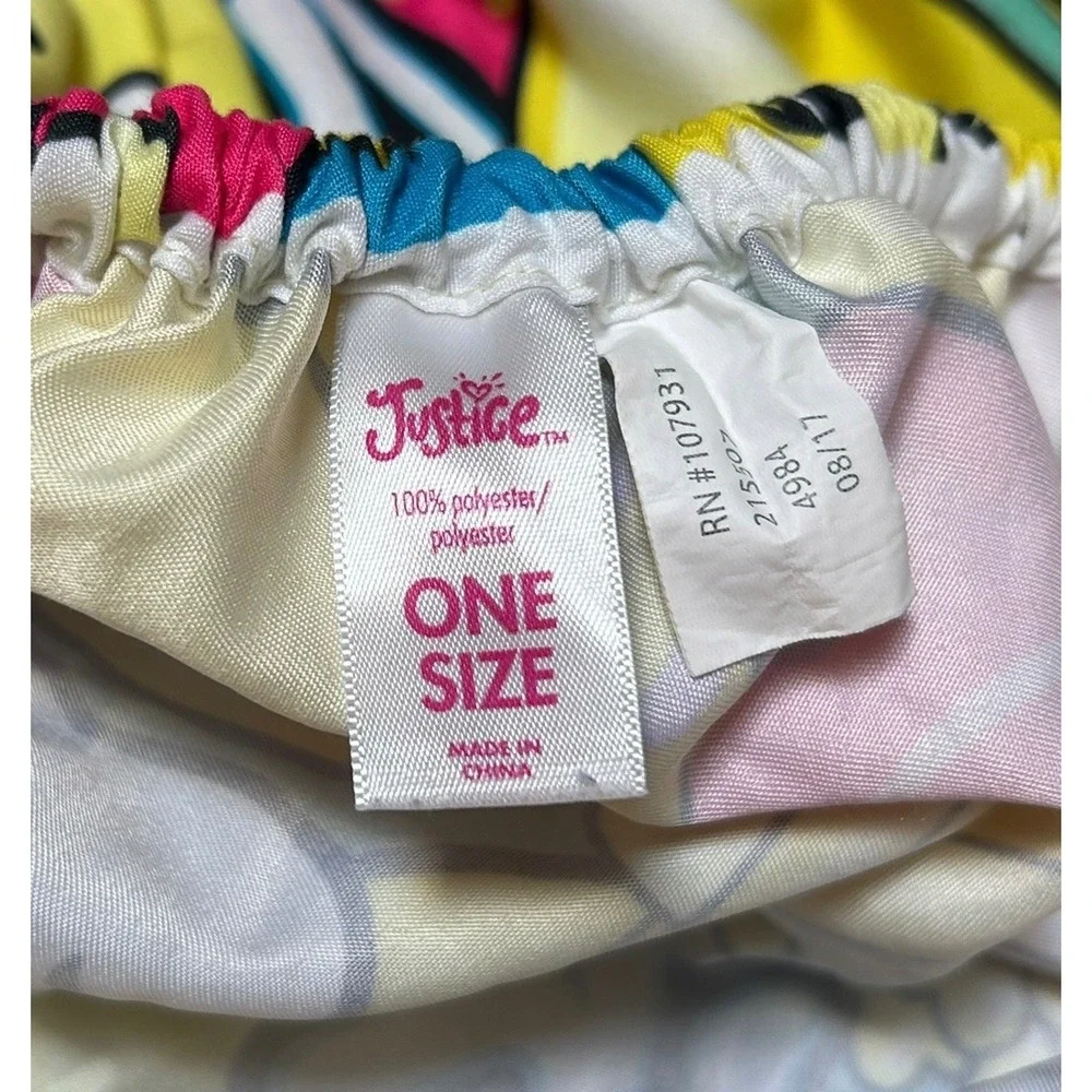 Justice Girls Emoji Print Fitted SheetTwin Yellow Multi Unicorn LOL YAY
